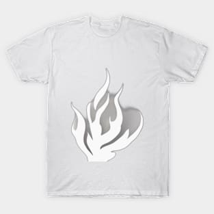 Fire White Shadow Silhouette Anime Style Collection No. 291 T-Shirt